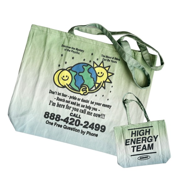 UO Market NWT Love the World Tie Dye Totebag - Picture 3 of 4